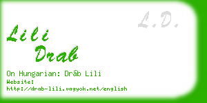 lili drab business card